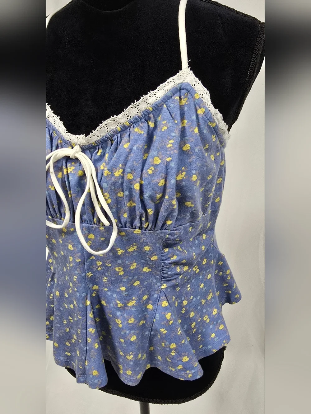 Free People women L Sammi floral camisole, adjustable spaghettis straps - Picture 6 of 10